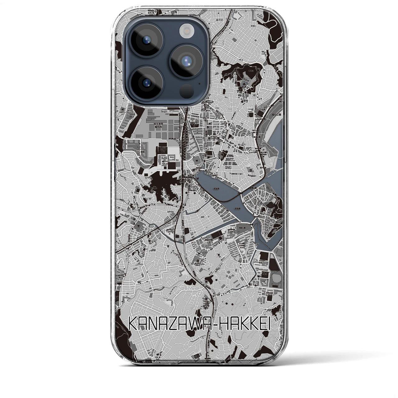 【金沢八景(神奈川県)】地図柄iPhoneケース(クリアタイプ)