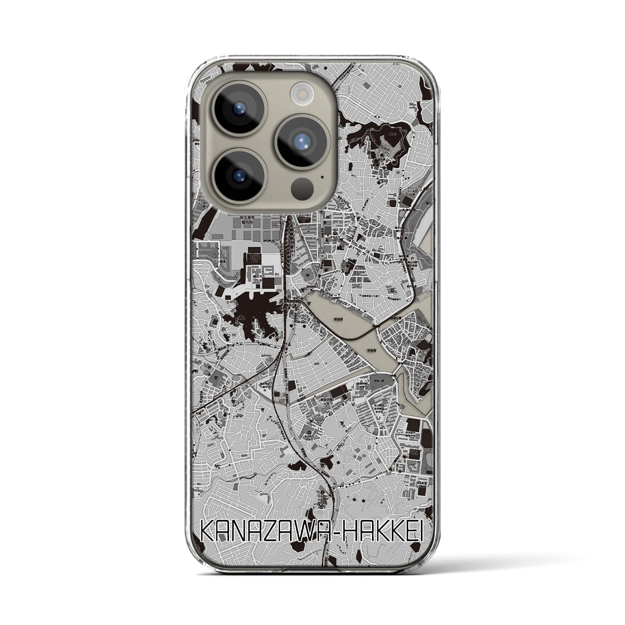 【金沢八景(神奈川県)】地図柄iPhoneケース(クリアタイプ)
