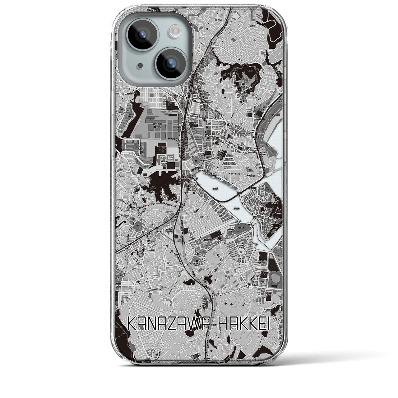 【金沢八景(神奈川県)】地図柄iPhoneケース(クリアタイプ)