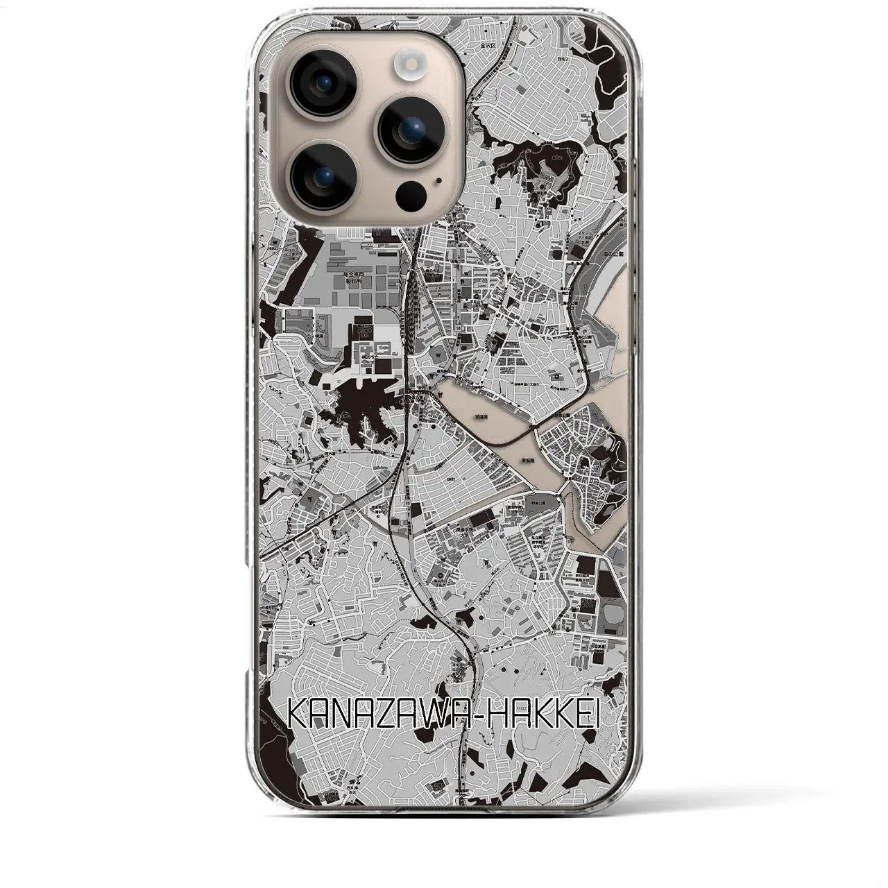 【金沢八景(神奈川県)】地図柄iPhoneケース(クリアタイプ)