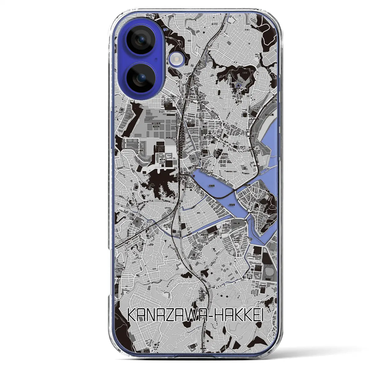 【金沢八景(神奈川県)】地図柄iPhoneケース(クリアタイプ)