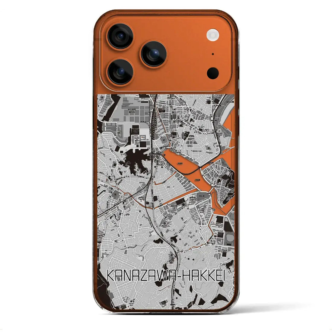 【金沢八景(神奈川県)】地図柄iPhoneケース(クリアタイプ)