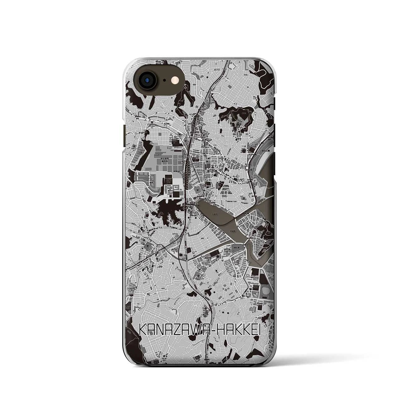 【金沢八景(神奈川県)】地図柄iPhoneケース(クリアタイプ)