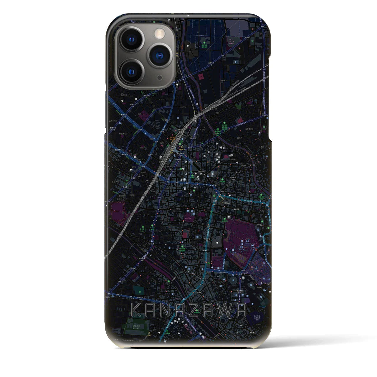 【金沢(石川県)】地図柄iPhoneケース(バックカバータイプ)