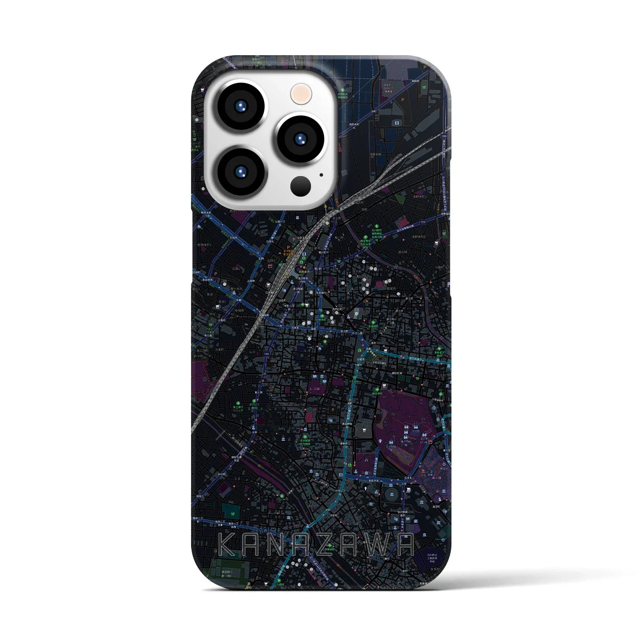 【金沢(石川県)】地図柄iPhoneケース(バックカバータイプ)
