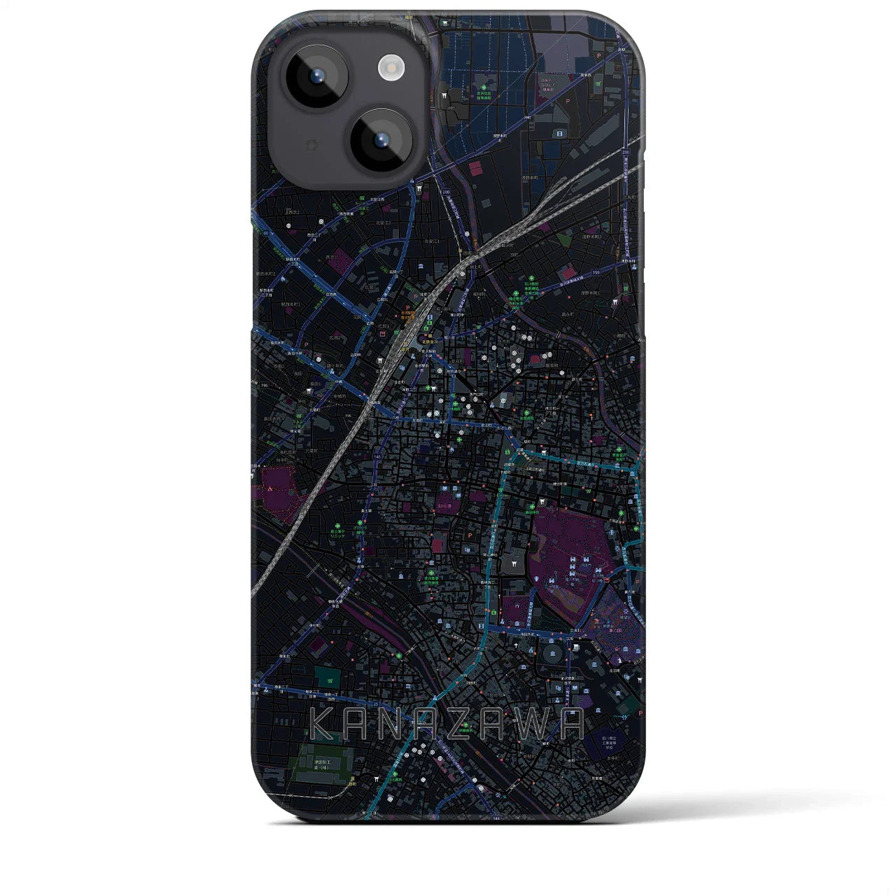 【金沢(石川県)】地図柄iPhoneケース(バックカバータイプ)