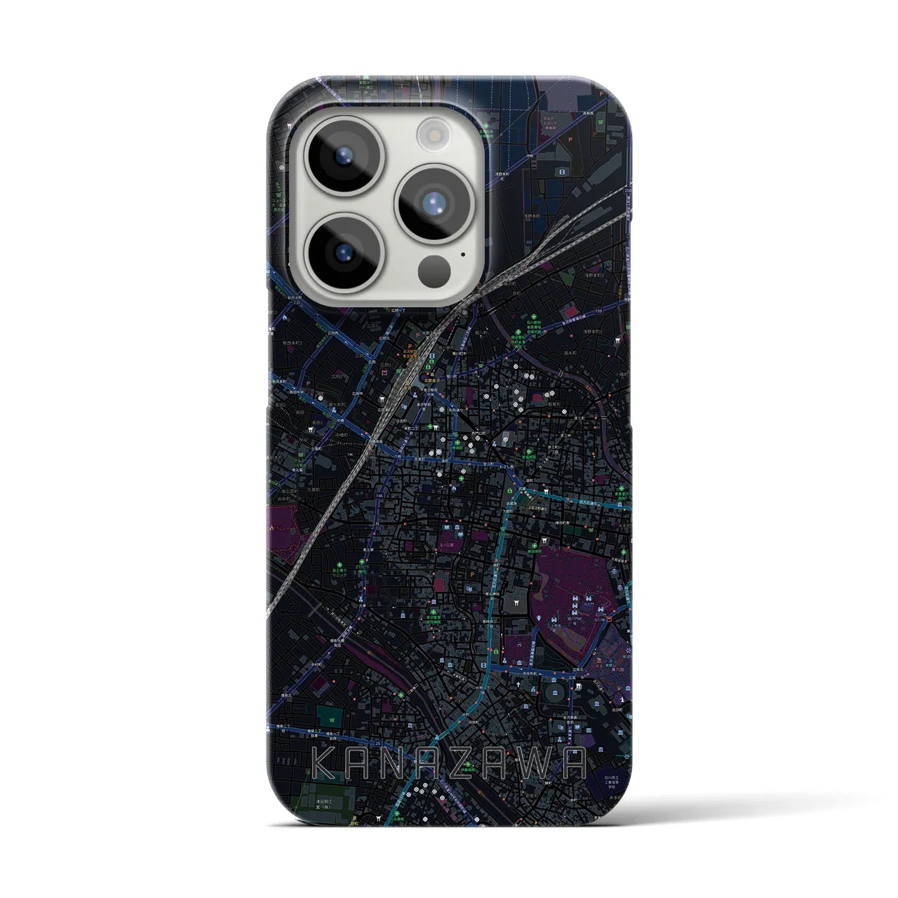 【金沢(石川県)】地図柄iPhoneケース(バックカバータイプ)