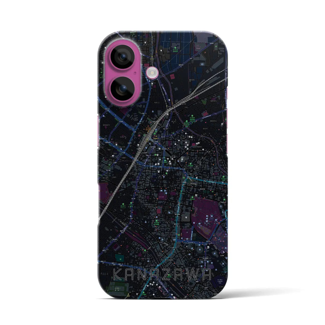 【金沢(石川県)】地図柄iPhoneケース(バックカバータイプ)