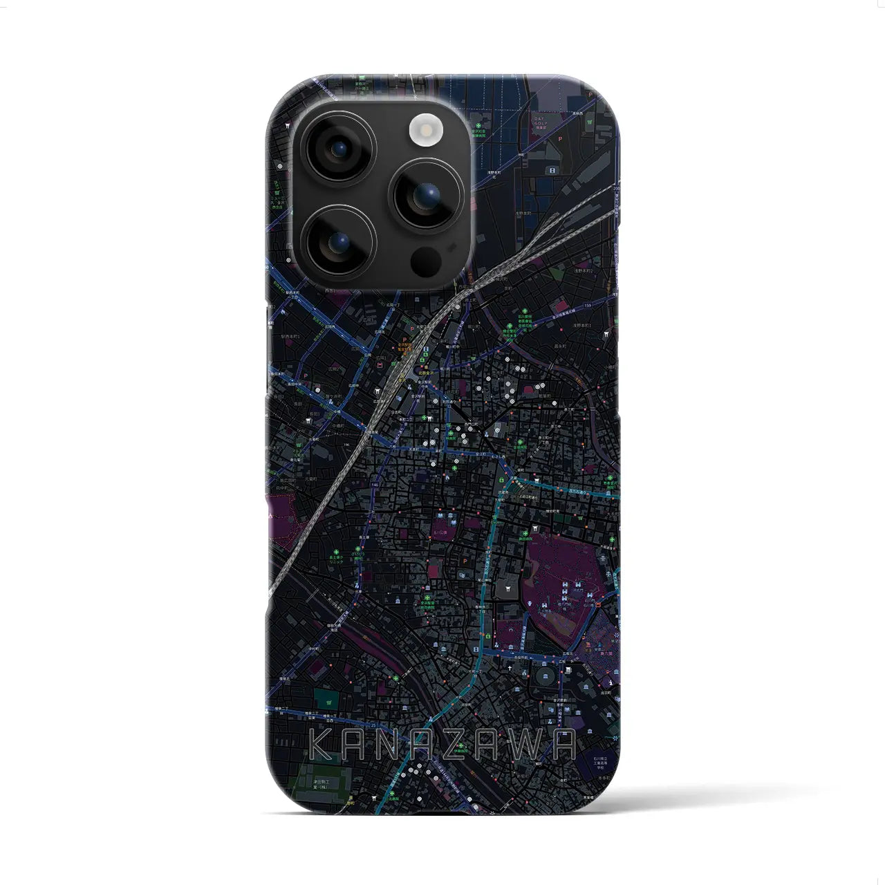 【金沢(石川県)】地図柄iPhoneケース(バックカバータイプ)