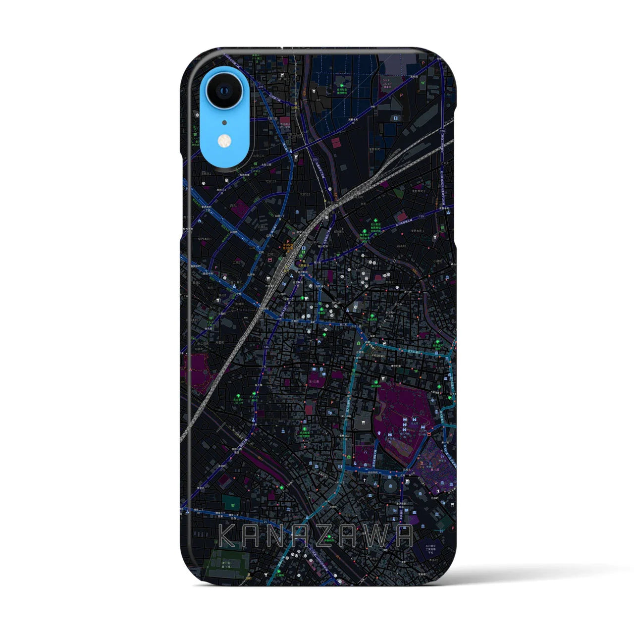 【金沢(石川県)】地図柄iPhoneケース(バックカバータイプ)