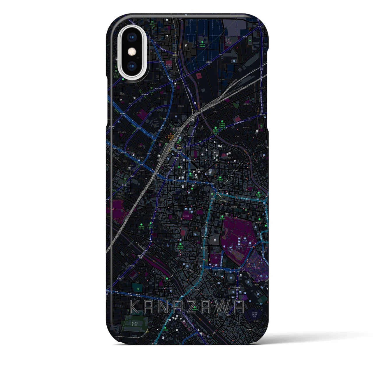 【金沢(石川県)】地図柄iPhoneケース(バックカバータイプ)