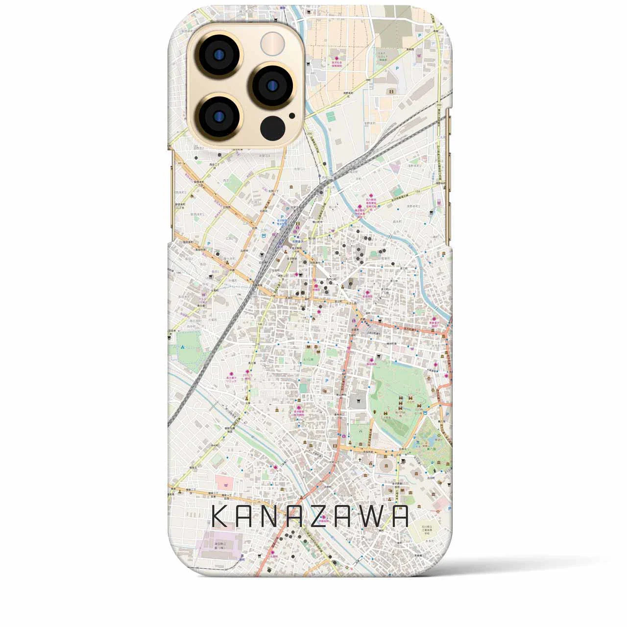 【金沢(石川県)】地図柄iPhoneケース(バックカバータイプ)