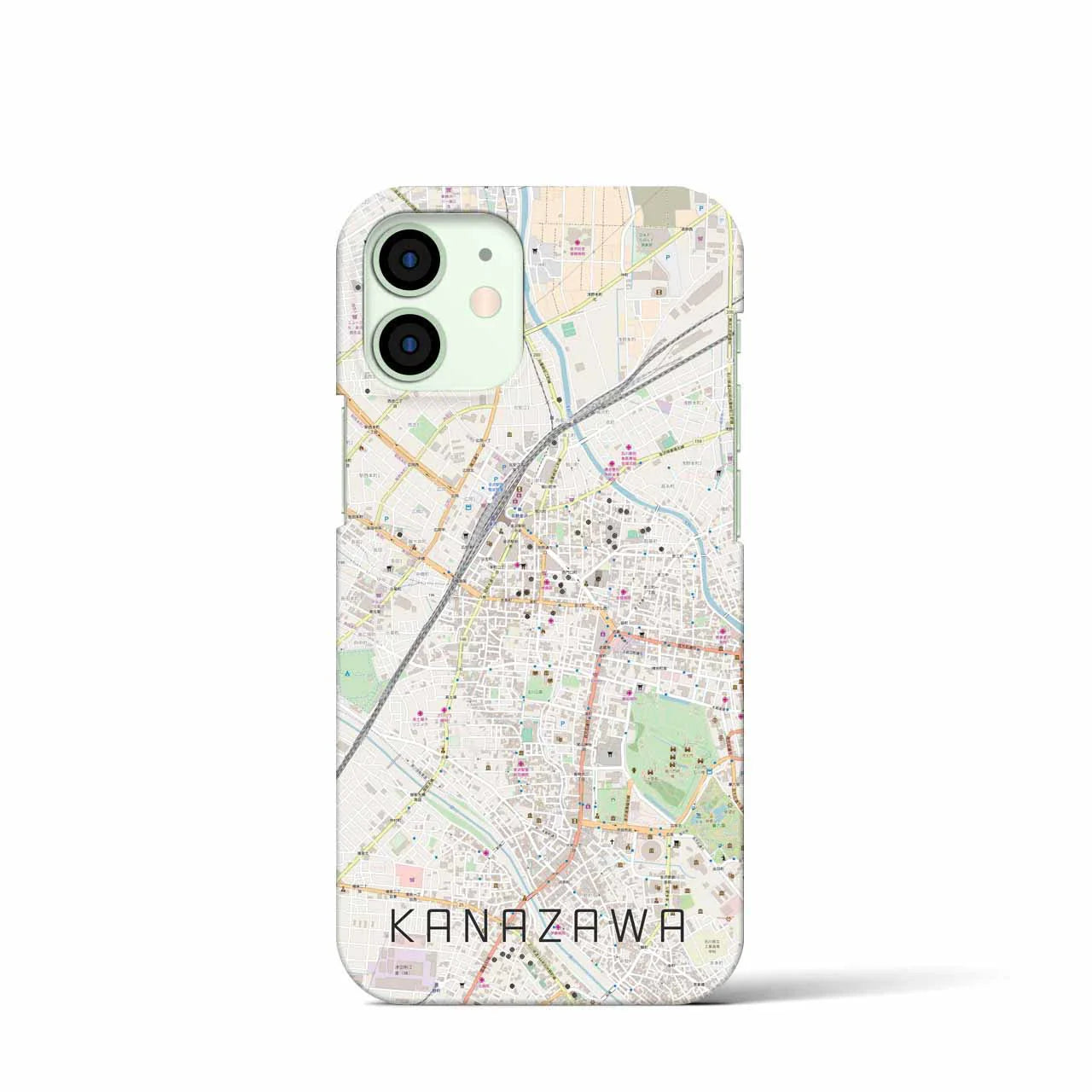 【金沢(石川県)】地図柄iPhoneケース(バックカバータイプ)