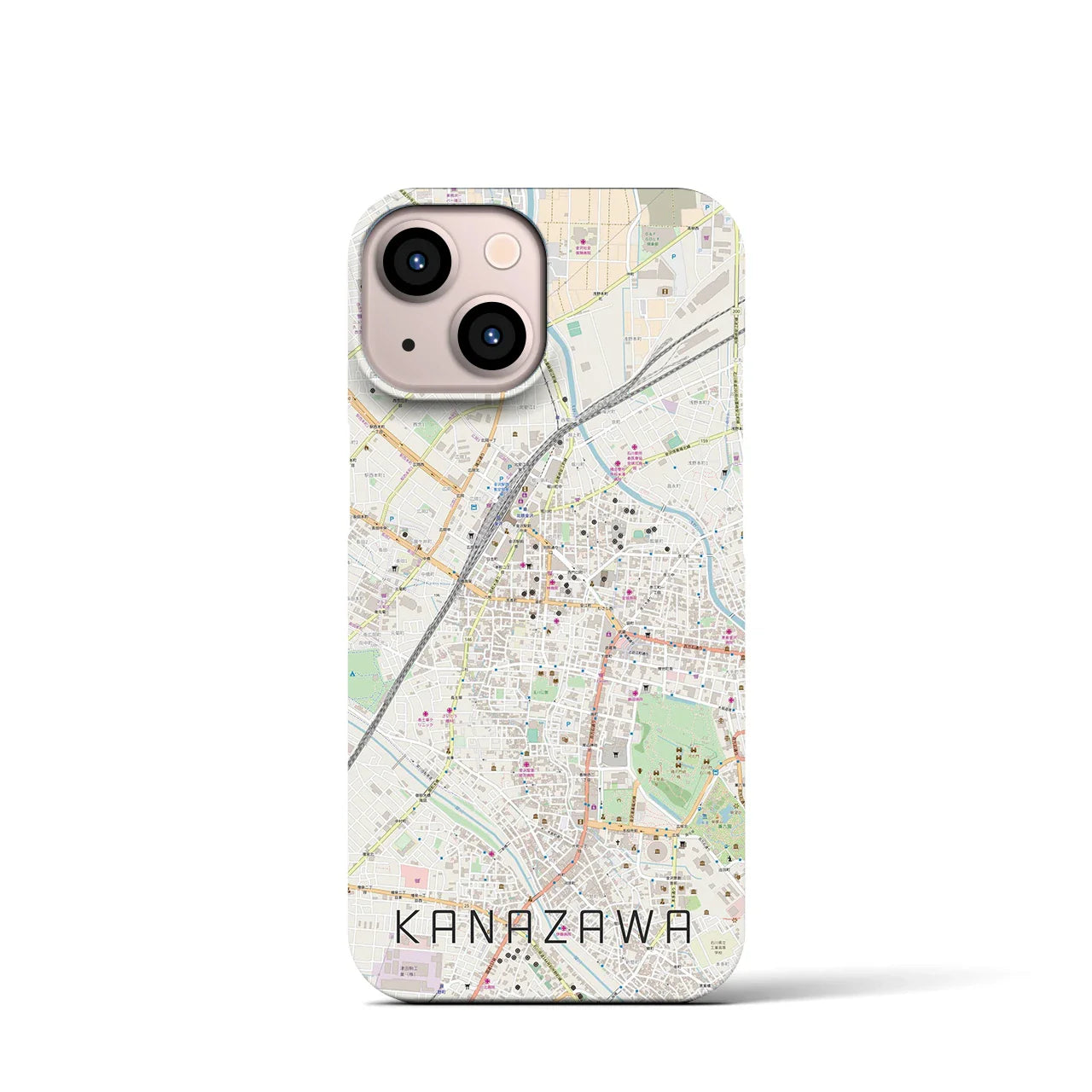 【金沢(石川県)】地図柄iPhoneケース(バックカバータイプ)