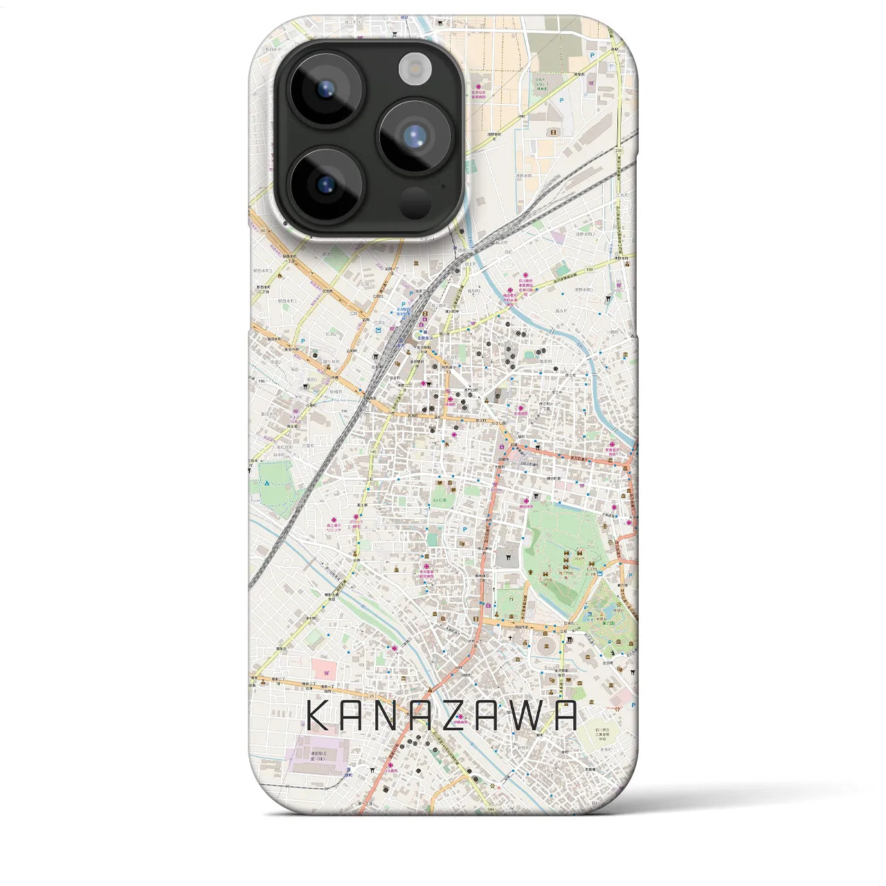 【金沢(石川県)】地図柄iPhoneケース(バックカバータイプ)