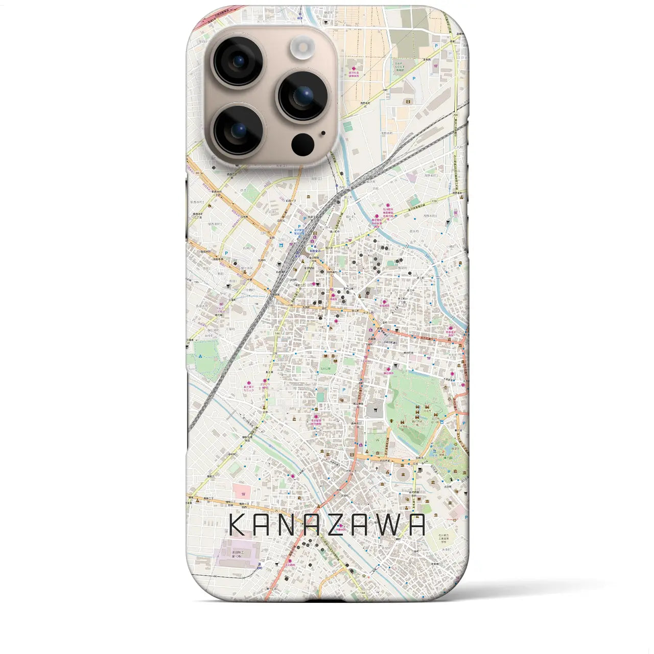 【金沢(石川県)】地図柄iPhoneケース(バックカバータイプ)
