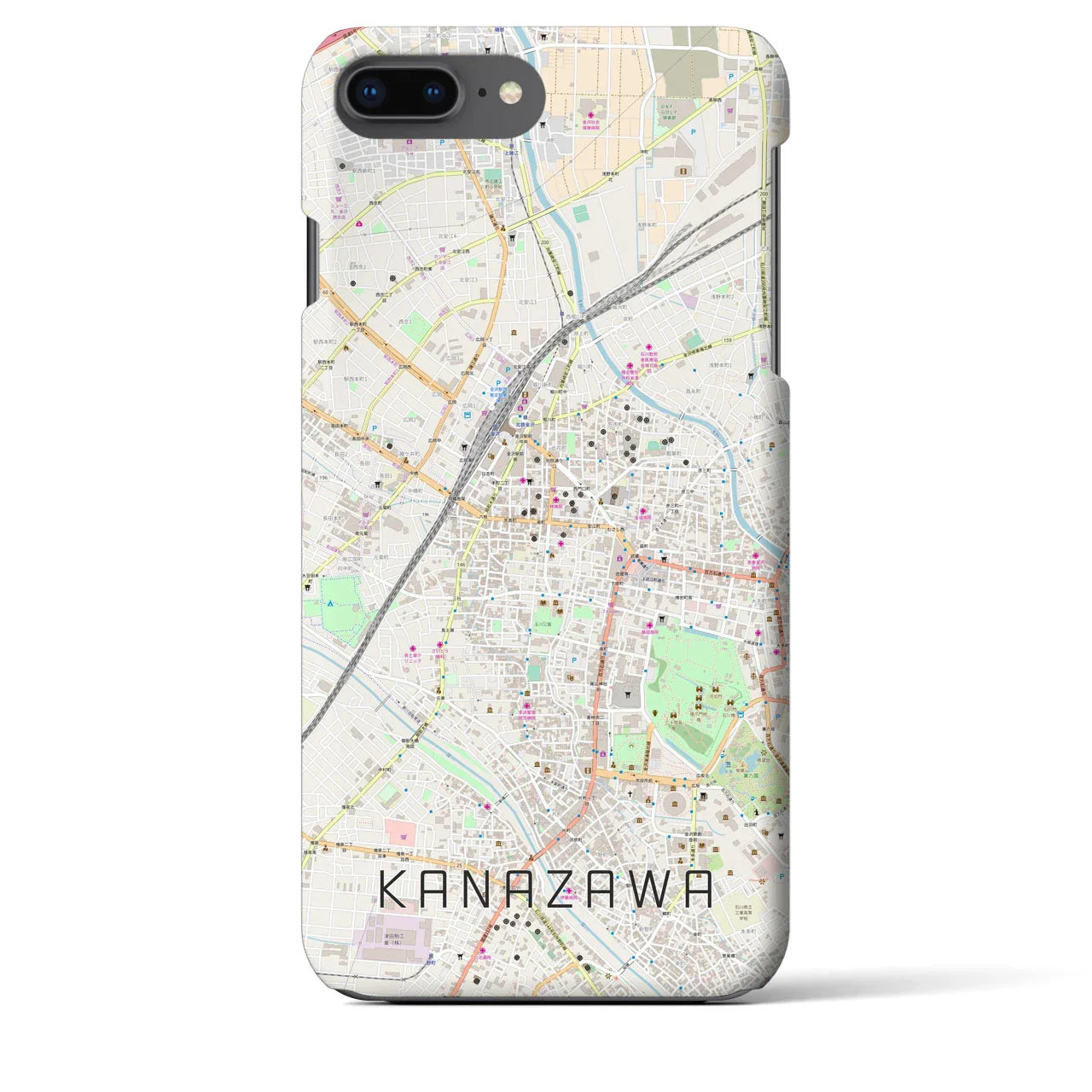 【金沢(石川県)】地図柄iPhoneケース(バックカバータイプ)