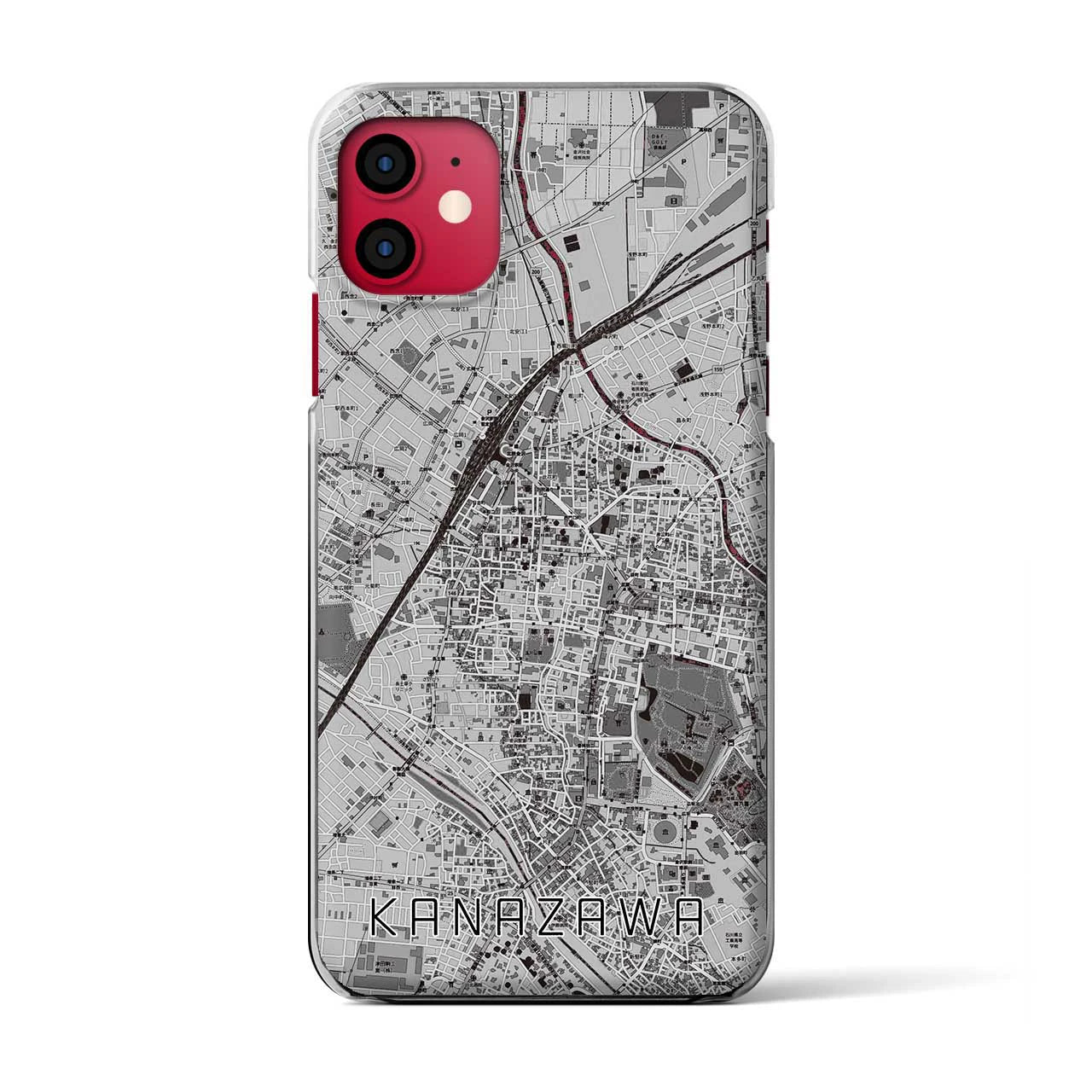 【金沢(石川県)】地図柄iPhoneケース(クリアタイプ)