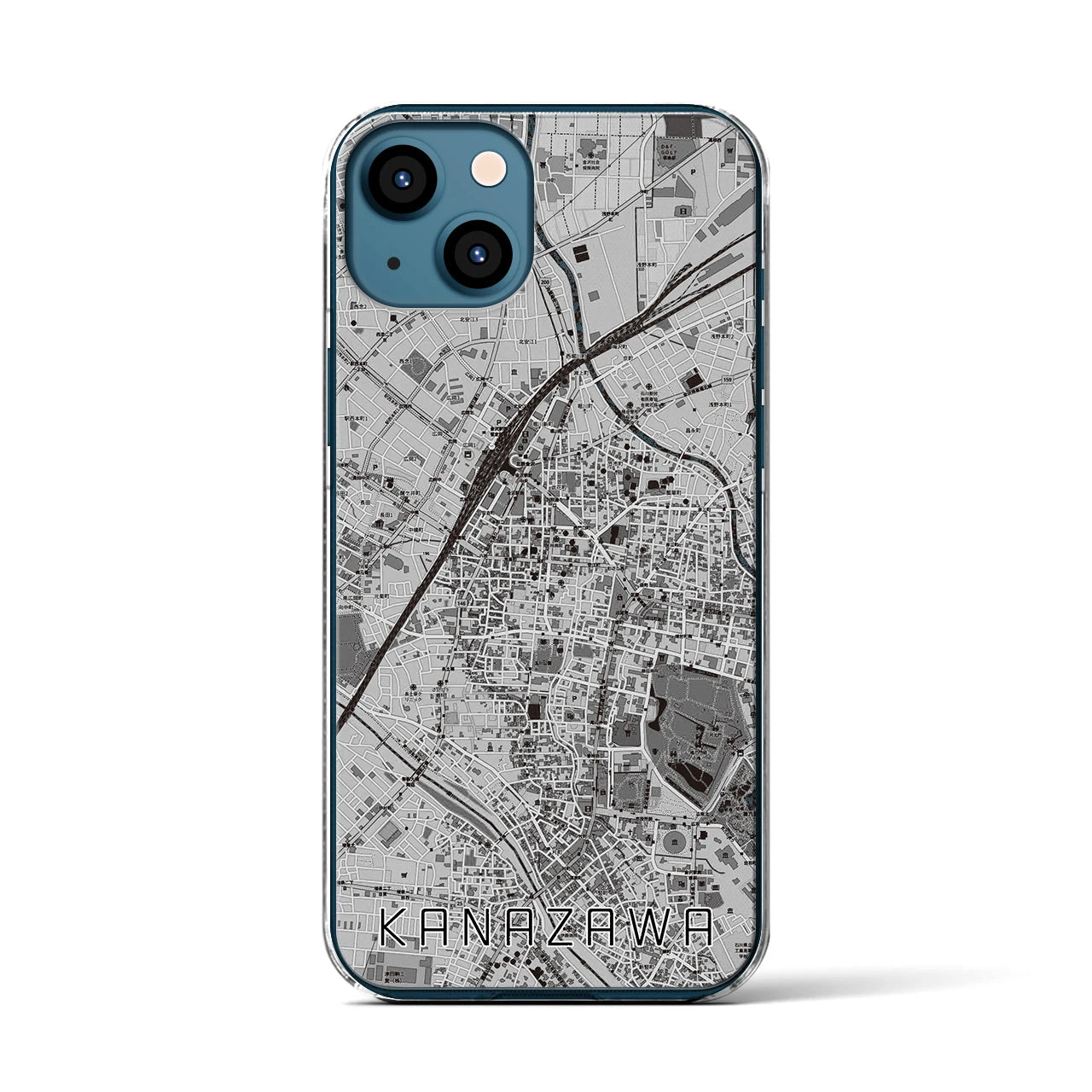 【金沢(石川県)】地図柄iPhoneケース(クリアタイプ)