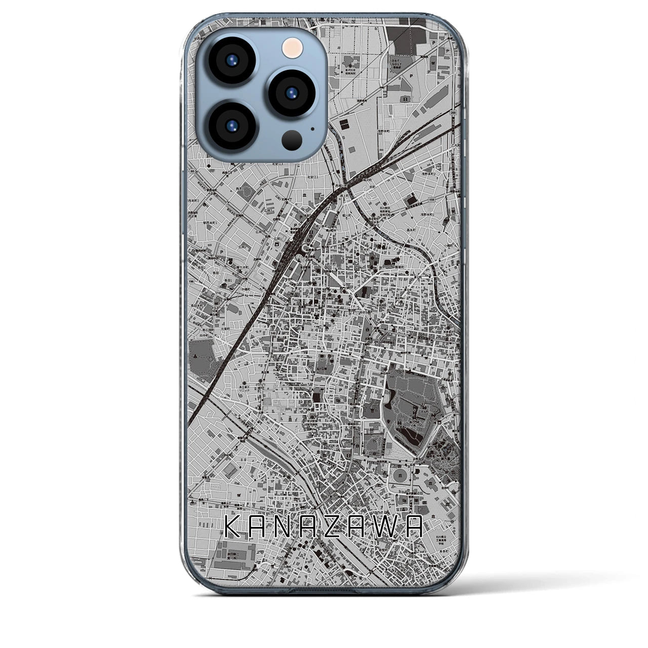 【金沢(石川県)】地図柄iPhoneケース(クリアタイプ)