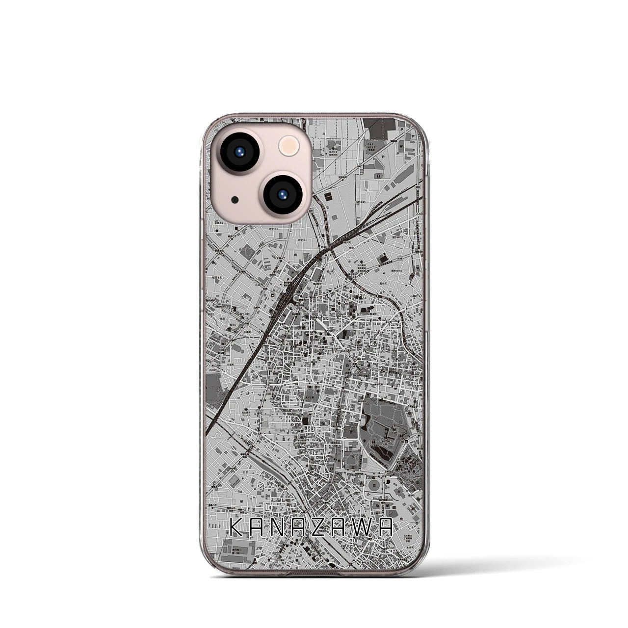 【金沢(石川県)】地図柄iPhoneケース(クリアタイプ)