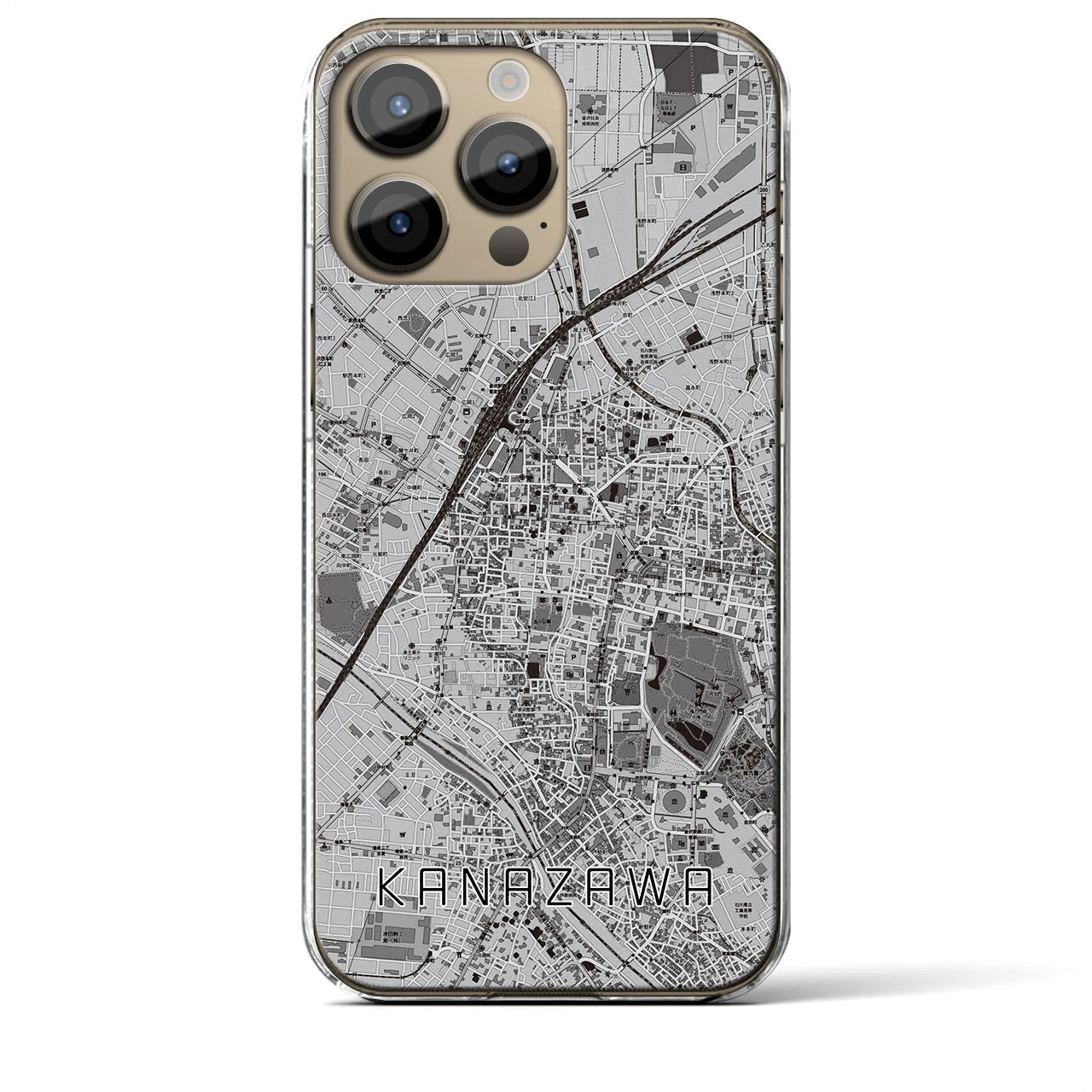 【金沢(石川県)】地図柄iPhoneケース(クリアタイプ)