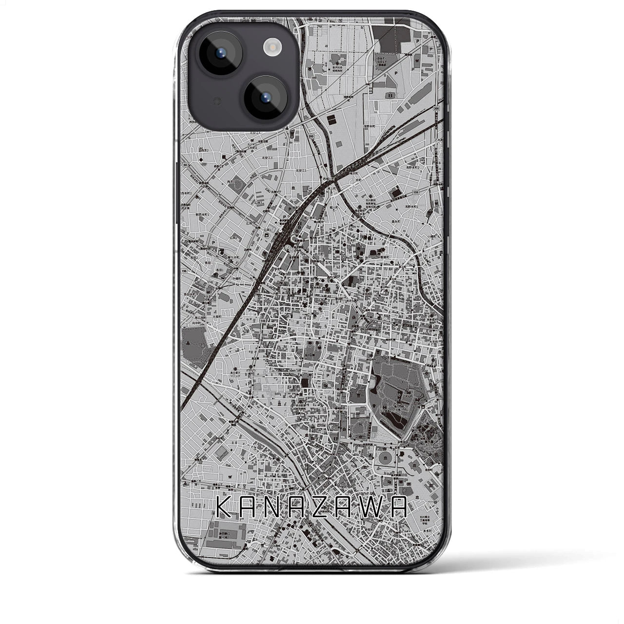 【金沢(石川県)】地図柄iPhoneケース(クリアタイプ)