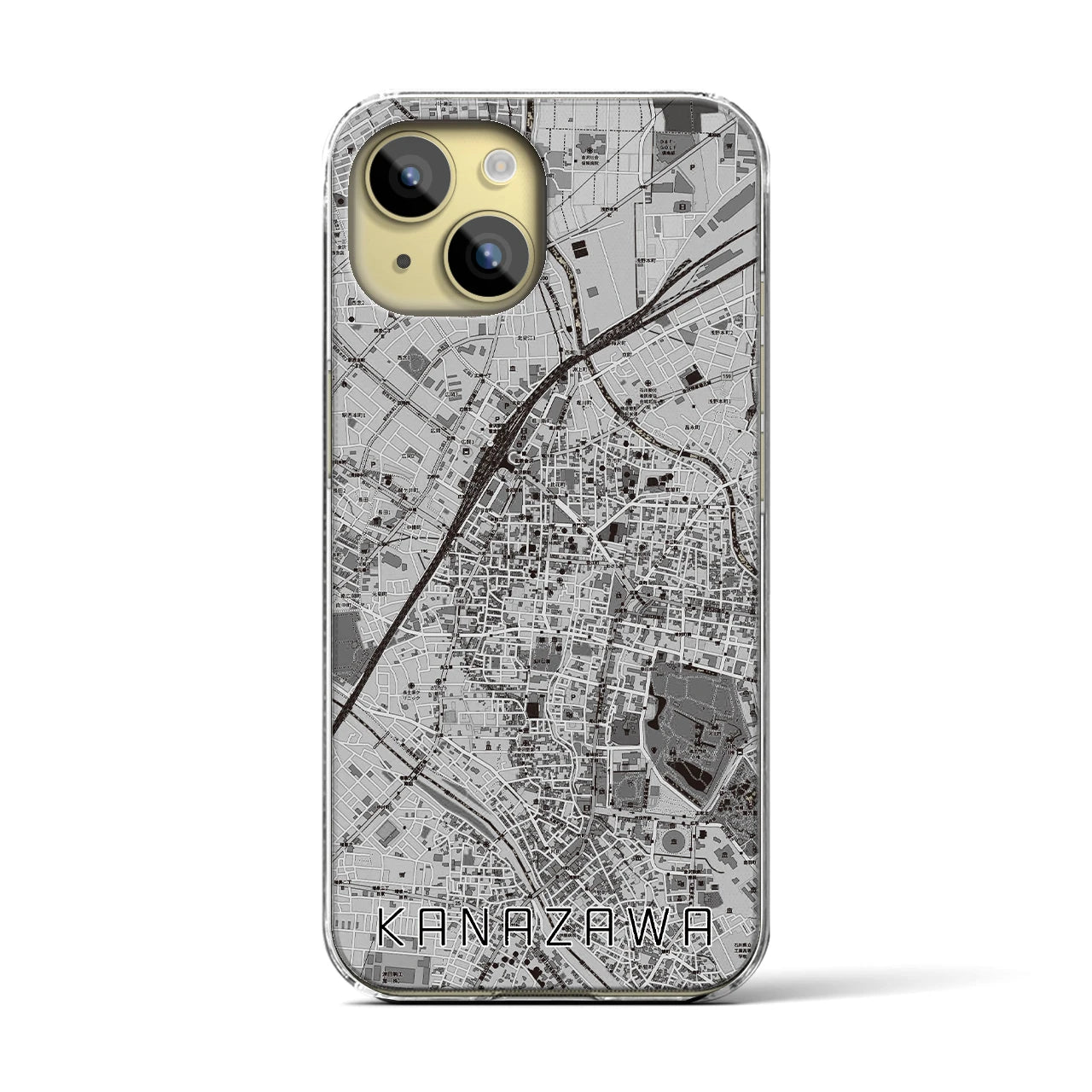 【金沢(石川県)】地図柄iPhoneケース(クリアタイプ)