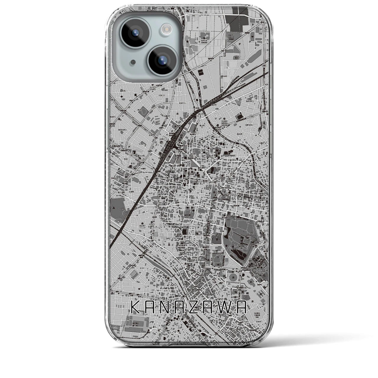 【金沢(石川県)】地図柄iPhoneケース(クリアタイプ)