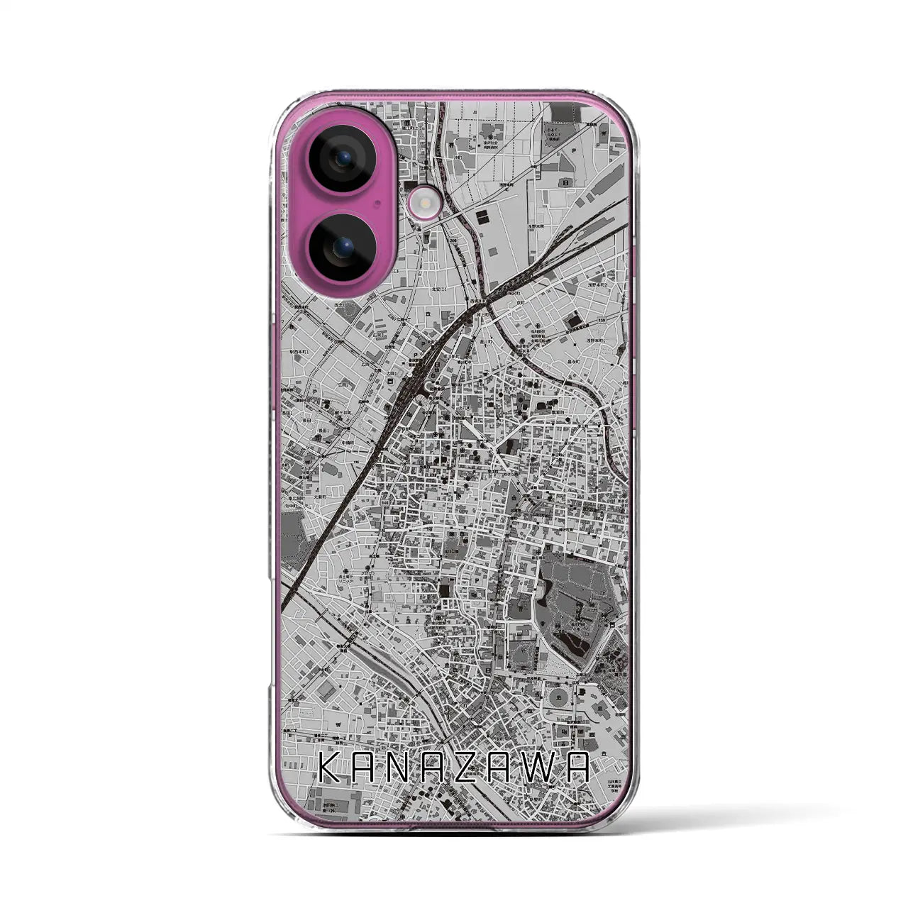 【金沢(石川県)】地図柄iPhoneケース(クリアタイプ)