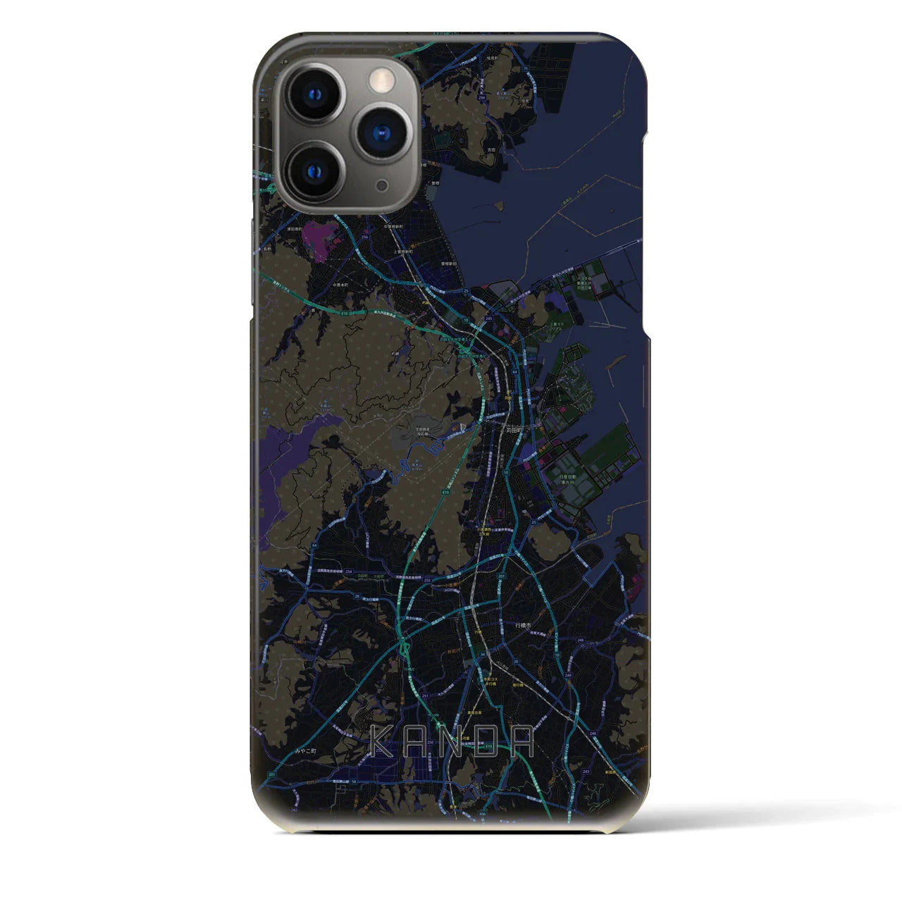 【苅田(福岡県)】地図柄iPhoneケース(バックカバータイプ)