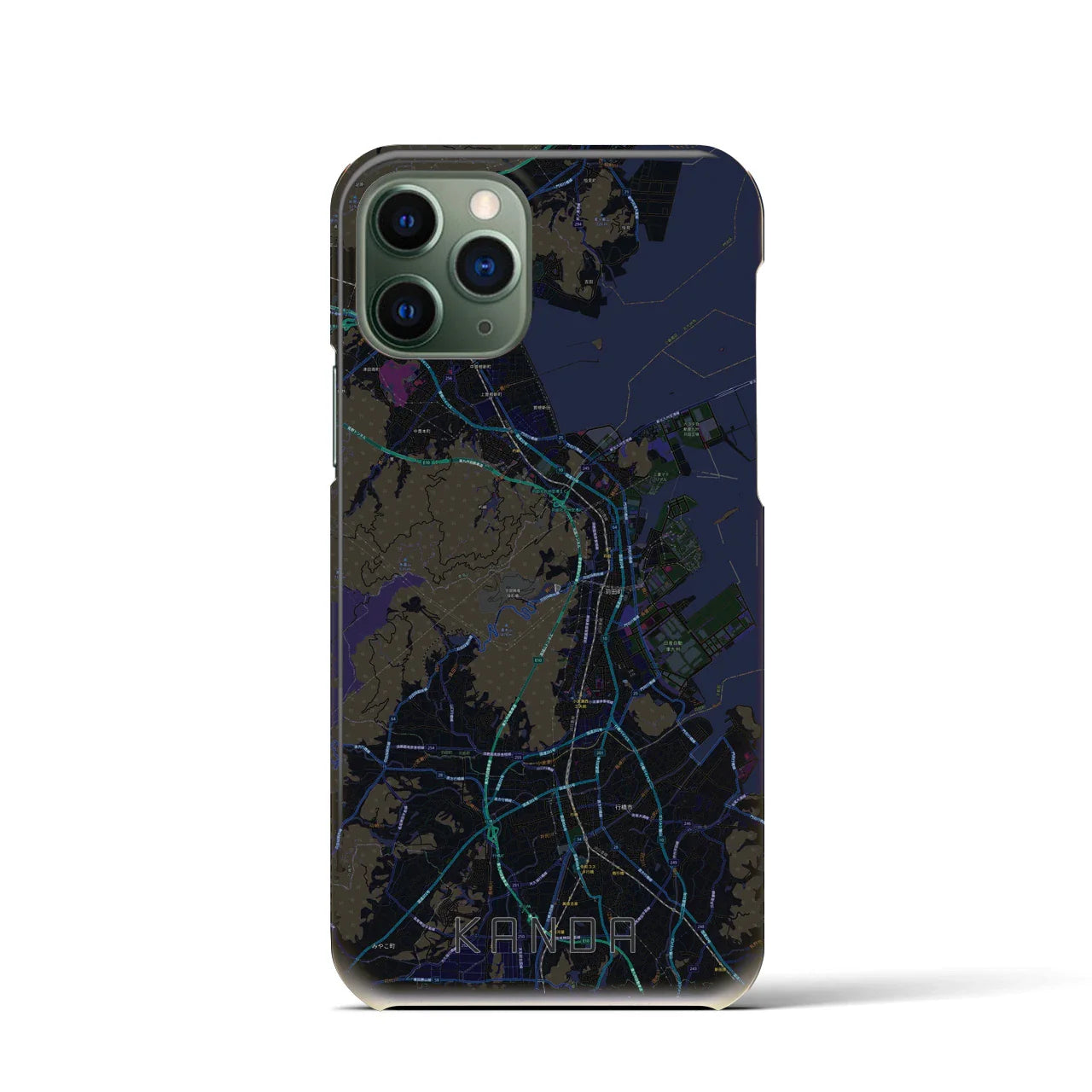 【苅田(福岡県)】地図柄iPhoneケース(バックカバータイプ)