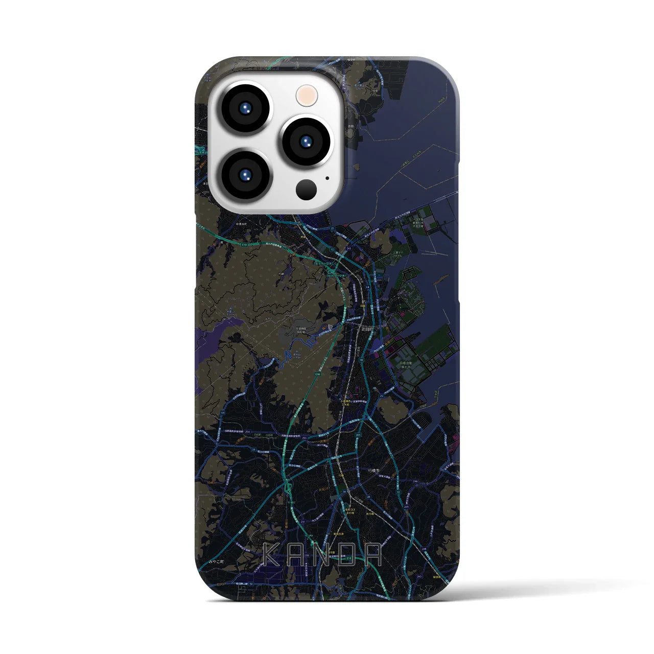 【苅田(福岡県)】地図柄iPhoneケース(バックカバータイプ)
