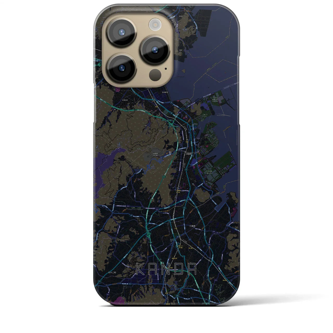 【苅田(福岡県)】地図柄iPhoneケース(バックカバータイプ)