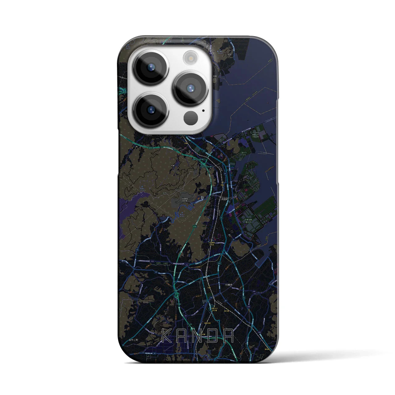 【苅田(福岡県)】地図柄iPhoneケース(バックカバータイプ)