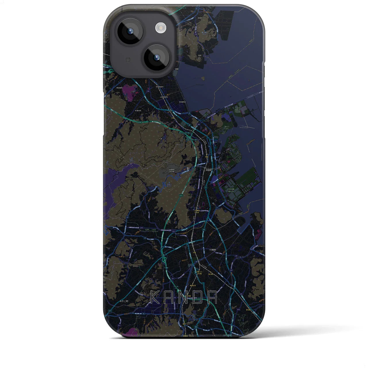 【苅田(福岡県)】地図柄iPhoneケース(バックカバータイプ)