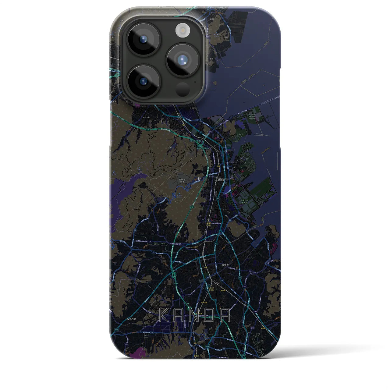 【苅田(福岡県)】地図柄iPhoneケース(バックカバータイプ)