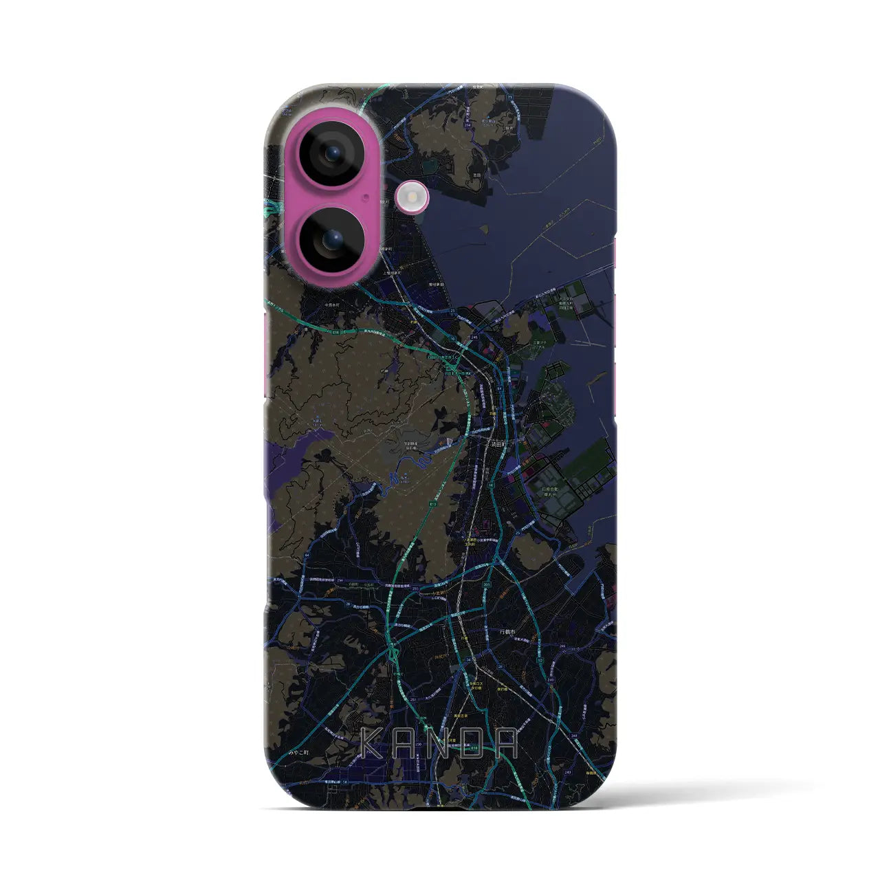 【苅田(福岡県)】地図柄iPhoneケース(バックカバータイプ)