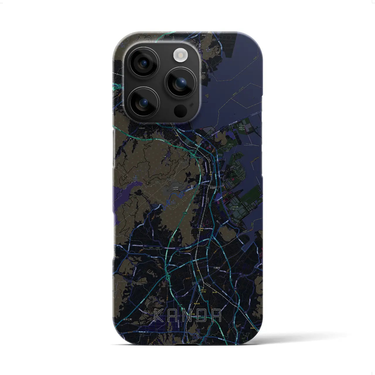 【苅田(福岡県)】地図柄iPhoneケース(バックカバータイプ)