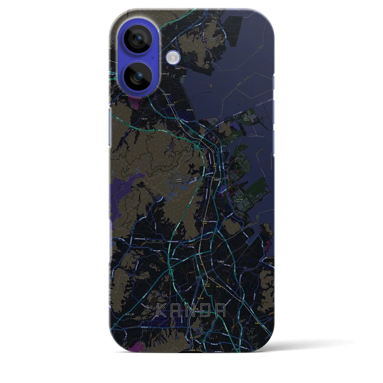 【苅田(福岡県)】地図柄iPhoneケース(バックカバータイプ)