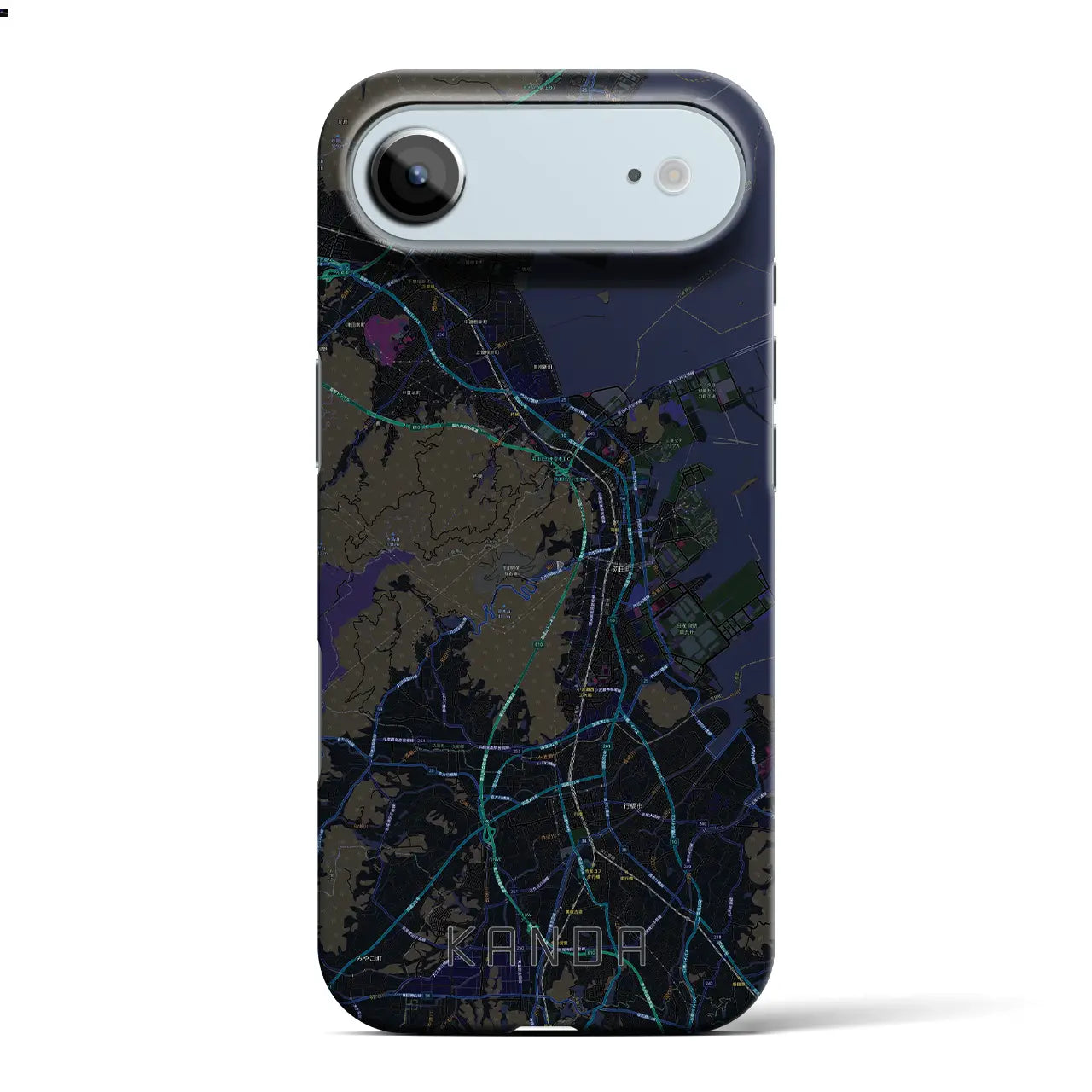 【苅田(福岡県)】地図柄iPhoneケース(バックカバータイプ)