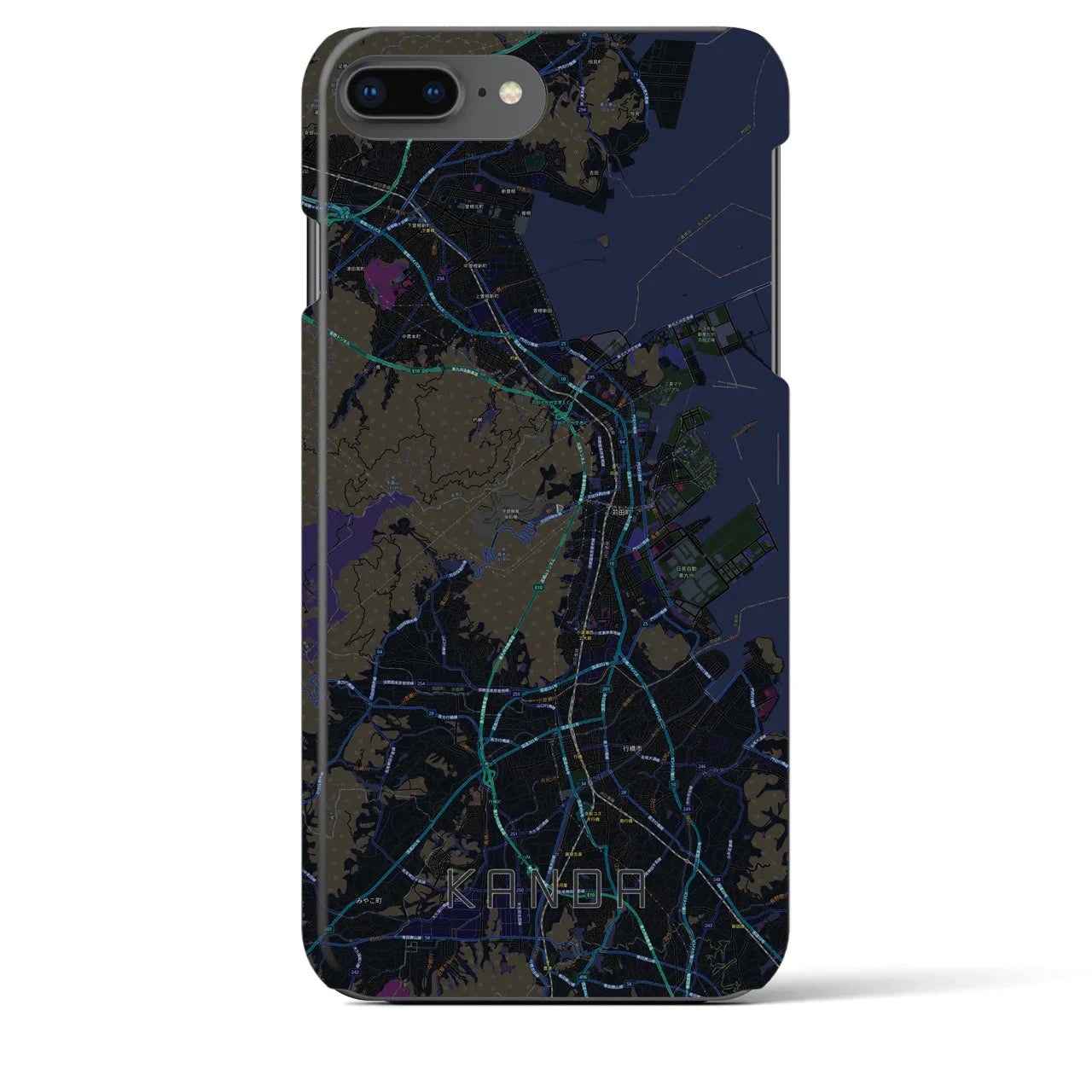【苅田(福岡県)】地図柄iPhoneケース(バックカバータイプ)