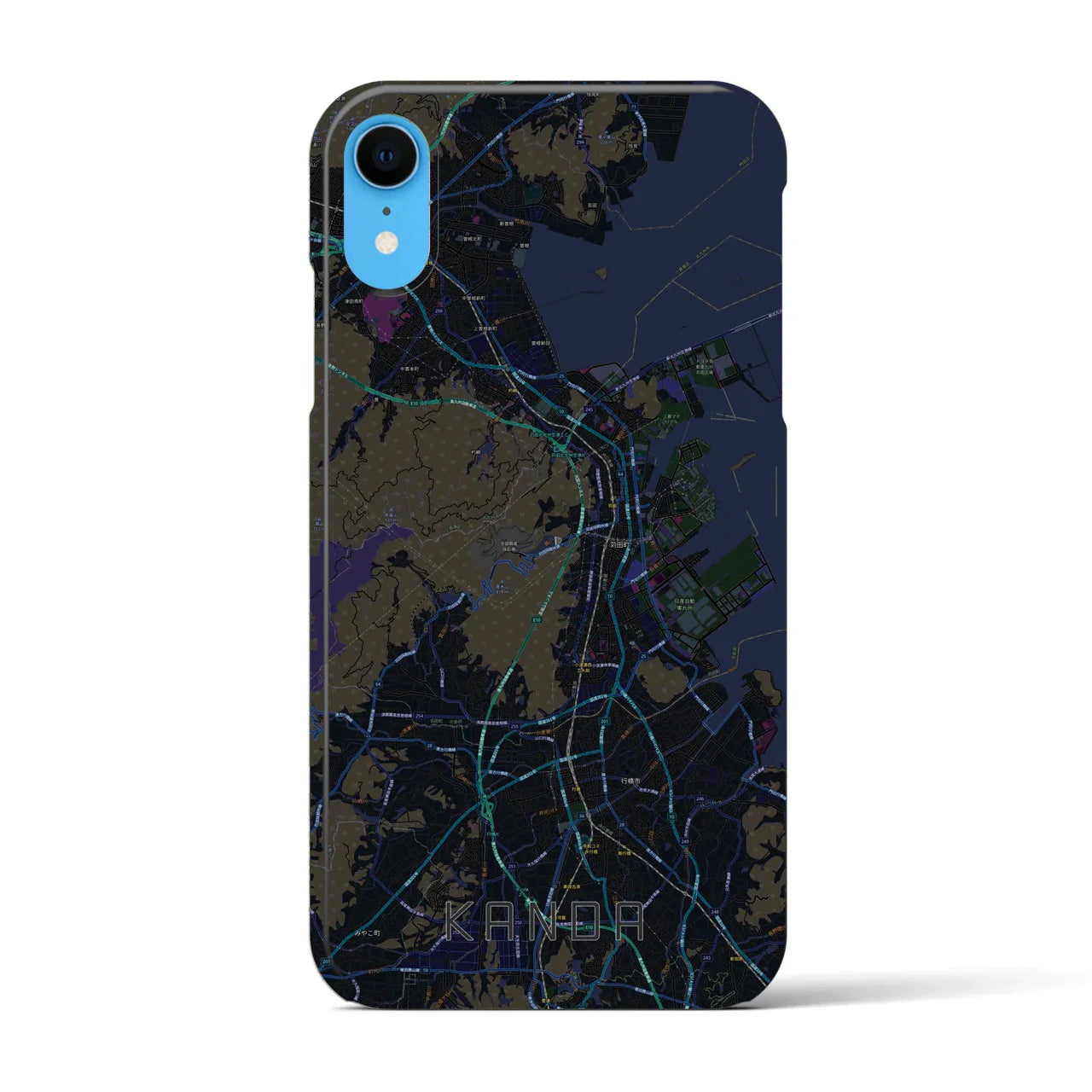 【苅田(福岡県)】地図柄iPhoneケース(バックカバータイプ)