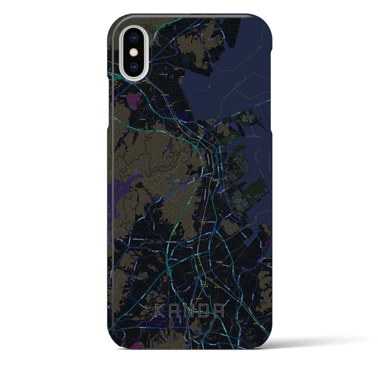 【苅田(福岡県)】地図柄iPhoneケース(バックカバータイプ)