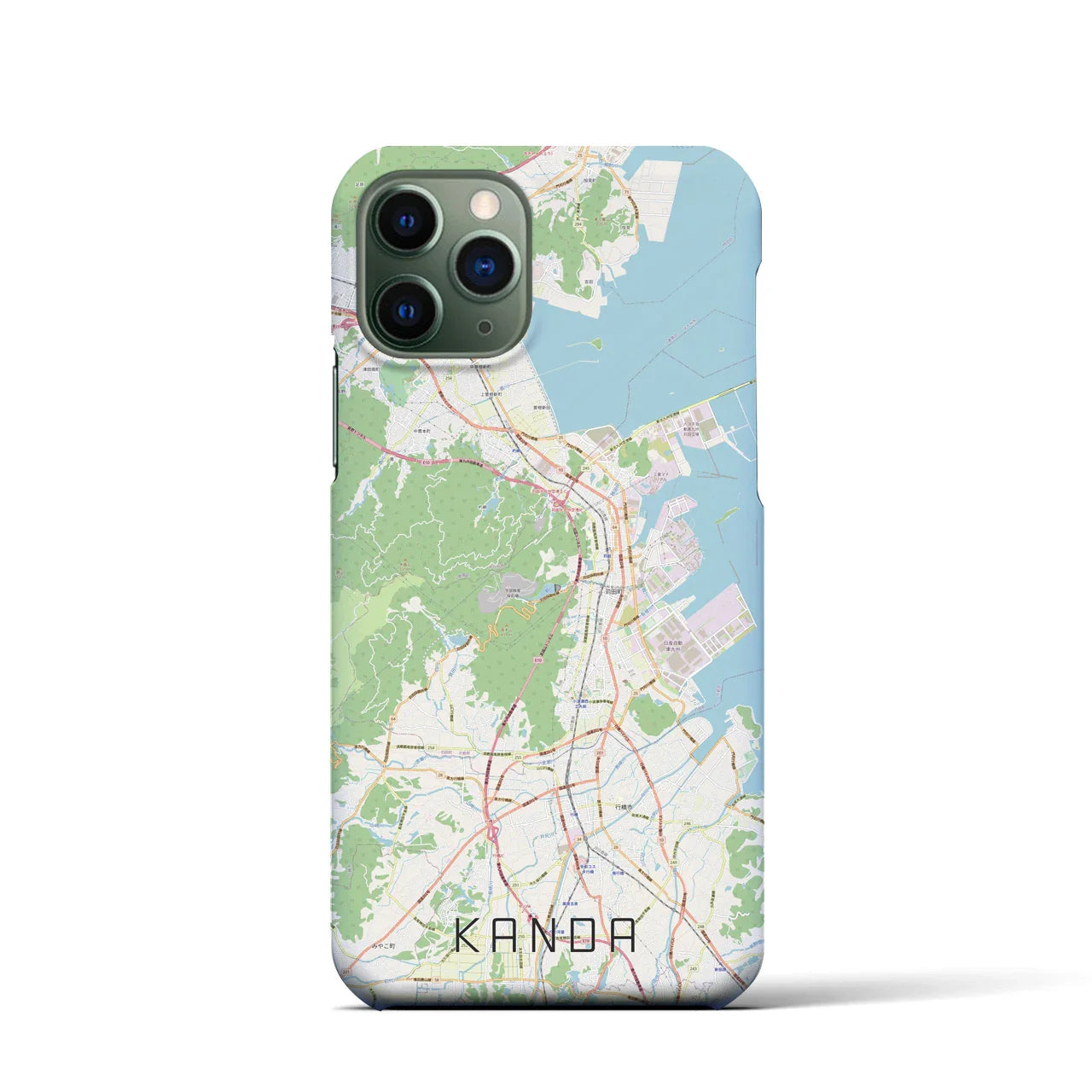 【苅田(福岡県)】地図柄iPhoneケース(バックカバータイプ)