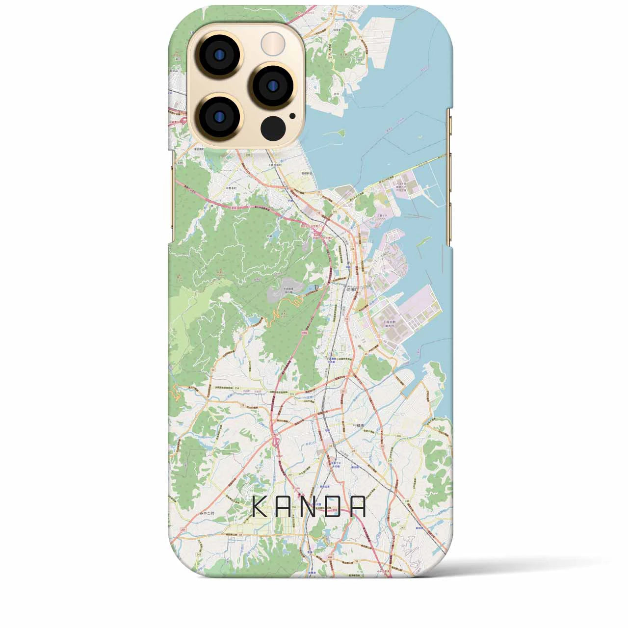 【苅田(福岡県)】地図柄iPhoneケース(バックカバータイプ)