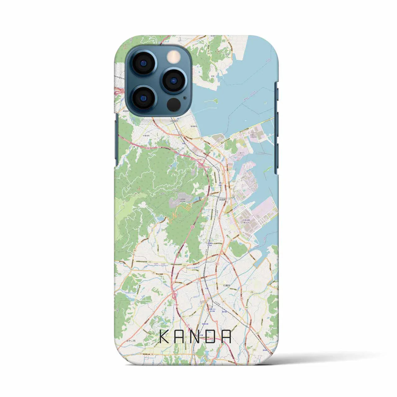 【苅田(福岡県)】地図柄iPhoneケース(バックカバータイプ)