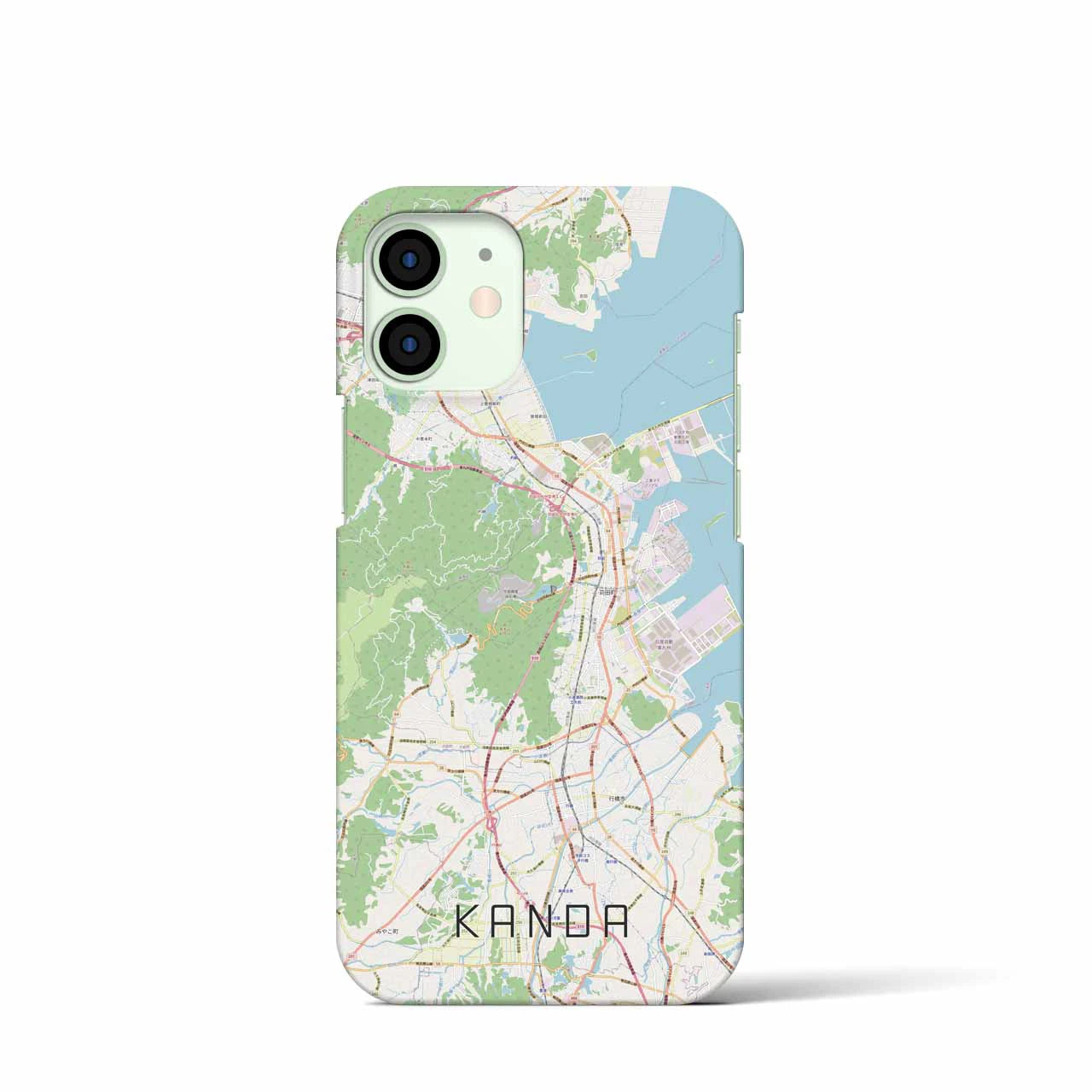 【苅田(福岡県)】地図柄iPhoneケース(バックカバータイプ)