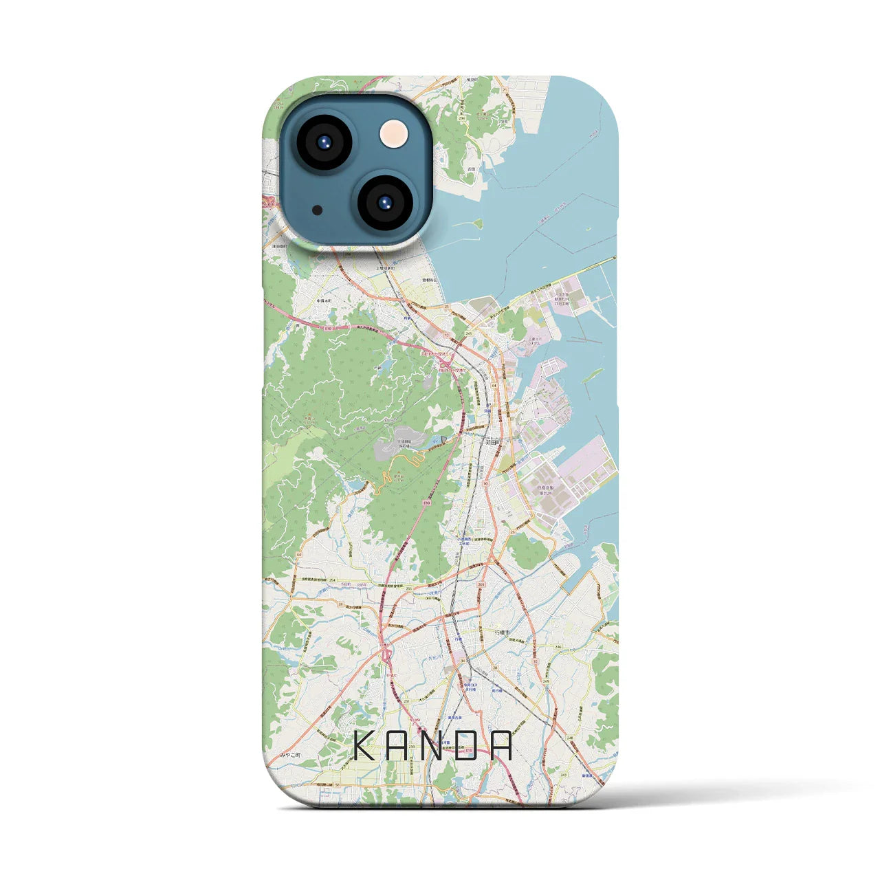 【苅田(福岡県)】地図柄iPhoneケース(バックカバータイプ)