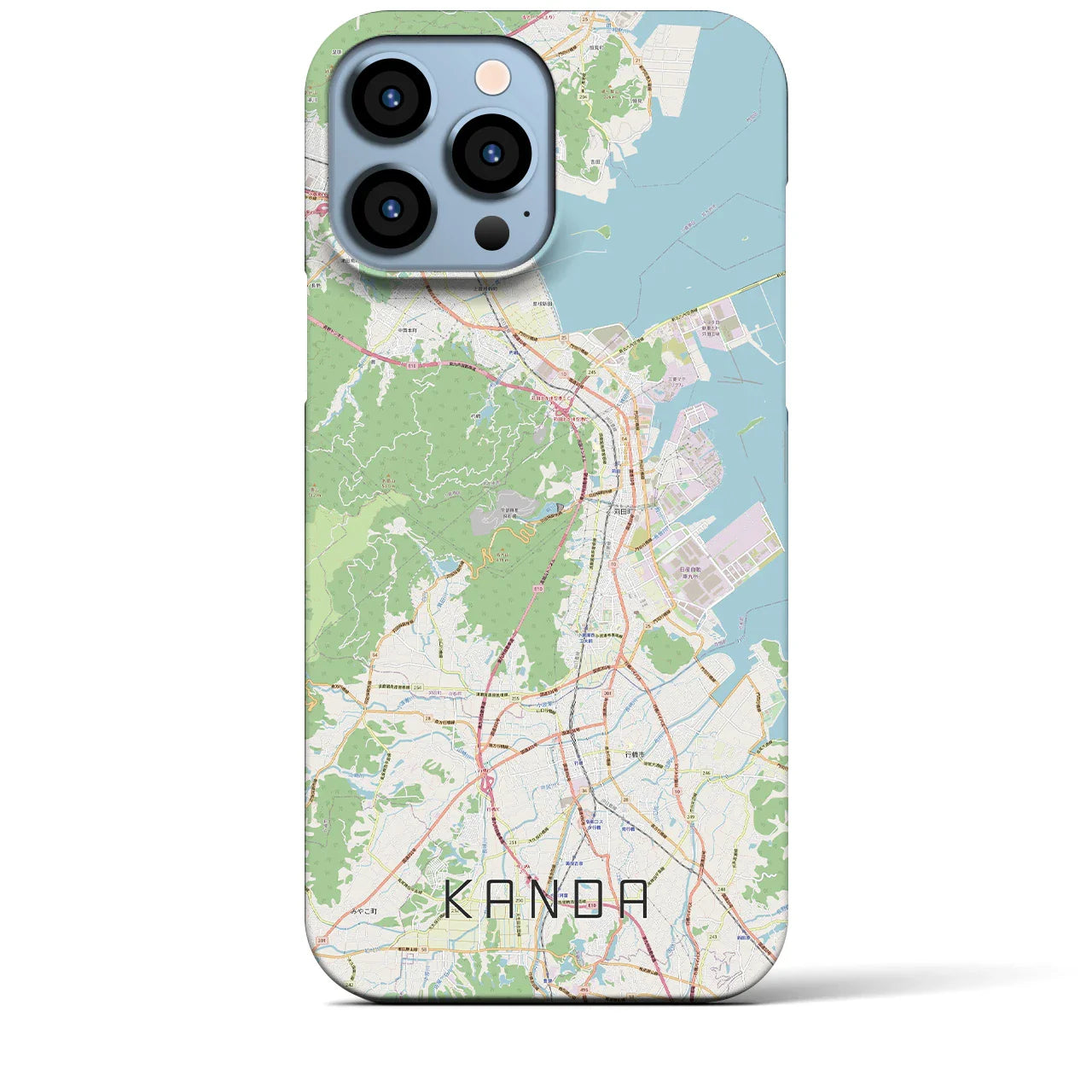 【苅田(福岡県)】地図柄iPhoneケース(バックカバータイプ)
